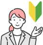 初心者マークと女性